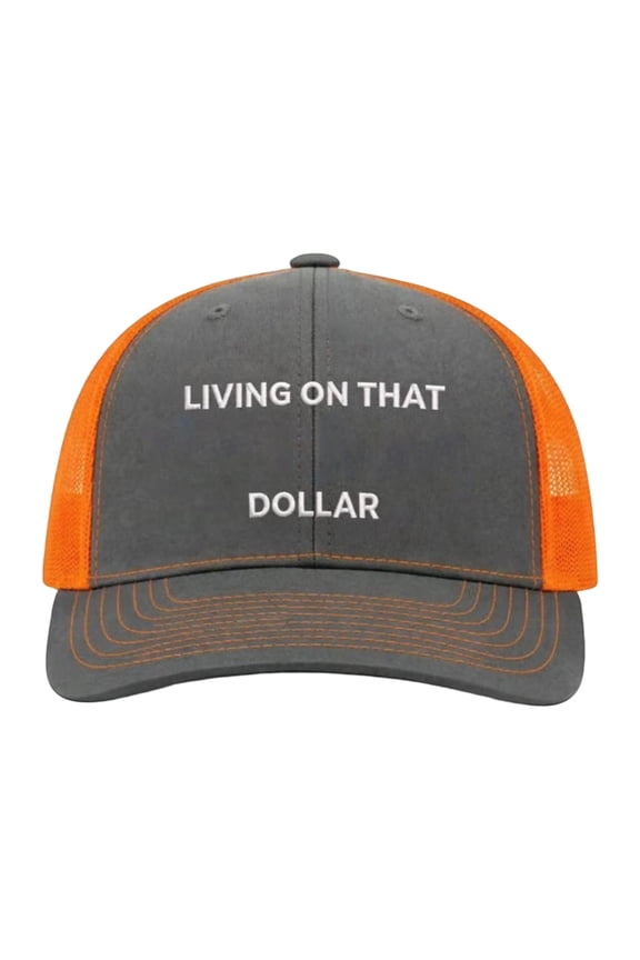 Dollar Trucker Hat, Funny Living On that Dollar Cap, Adjustable Breathable Mesh Baseball Cap,B 1PCS