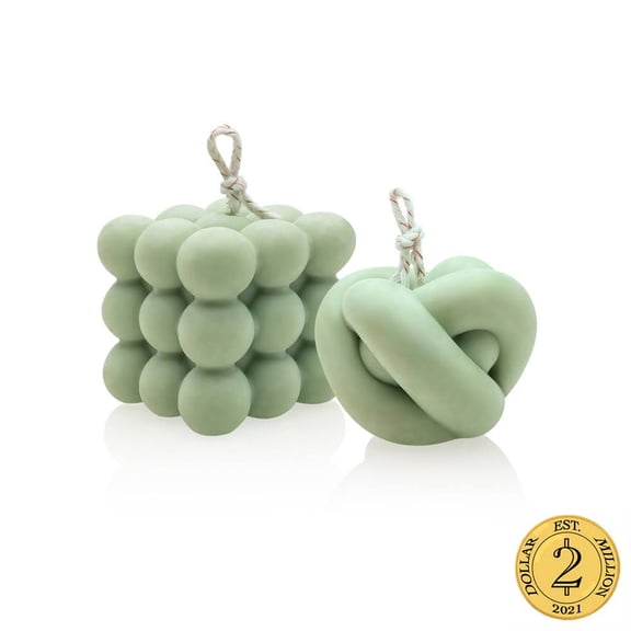 Dollar2Million Bubble & Knot Mold Candle, Coconut-Lime Scent 8.5oz