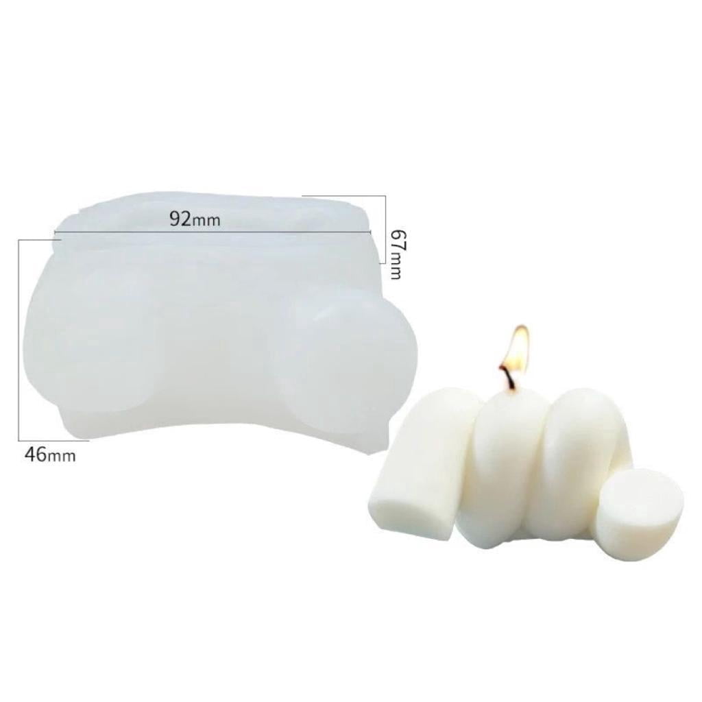 Dollar2million Candle Mold 3D Art, Coil Craft Clear Silicone