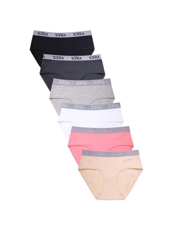 2373933 Women Cotton Bikini Panties - Sizes 6-9, 6 Colors, Extended Sides - Case of 432