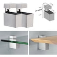 thumbnail image 1 of Dolle Cuadro 2.7 in. H X 0.9 in. W X 1.9 in. D Silver Metal Shelf Clips, 1 of 5