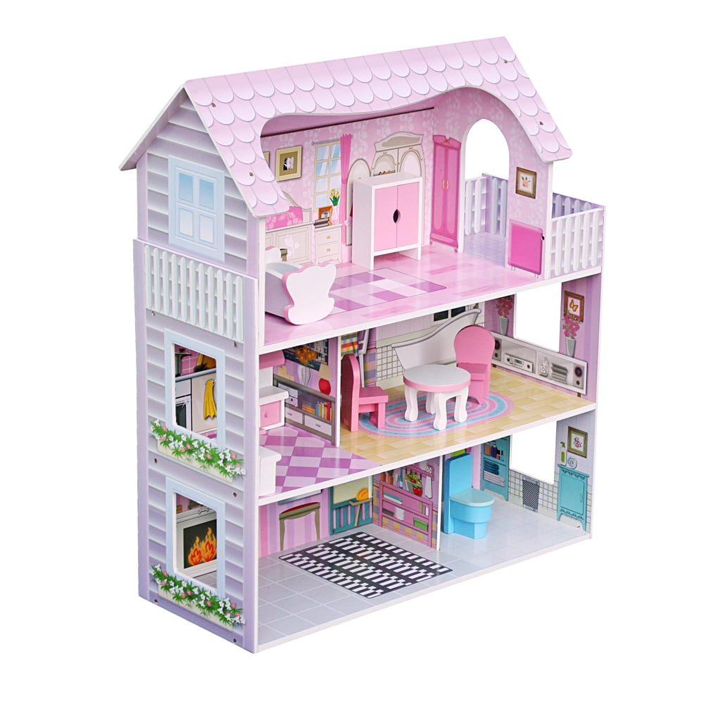 ❤ドールハウス Dollhouse for 3-8 Girls and Boys Great Gift, 24.4'' x 10.6'' x