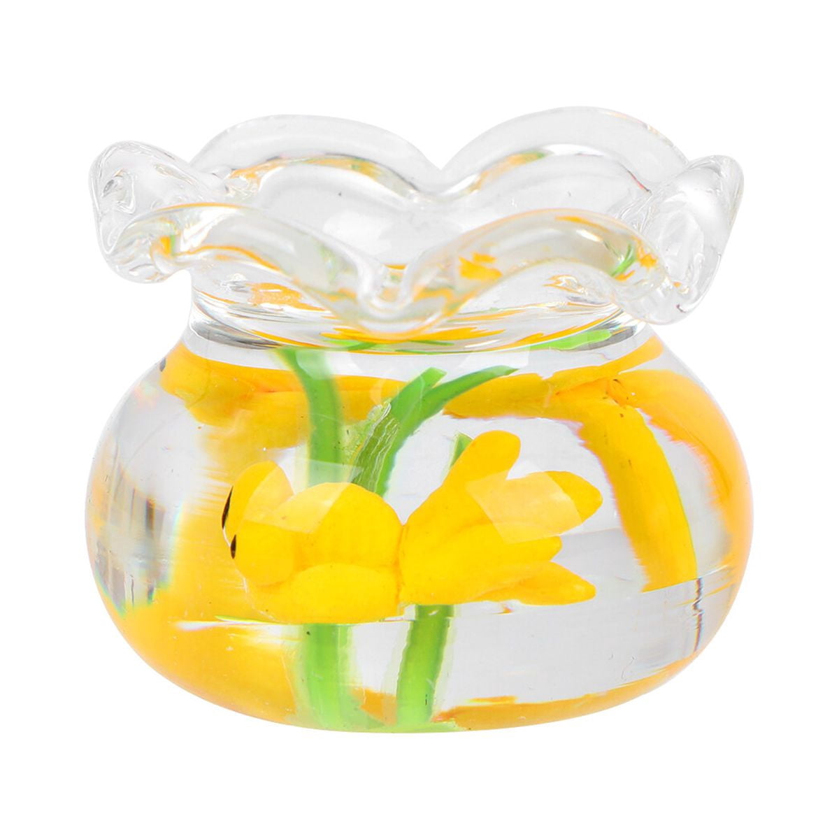 1/12 Scale Miniature Fish Tank - 2PCS Dollhouse Goldfish Bowls, Realistic Resin Aquarium Decor For Fairy Gardens & Model Displays - View #14