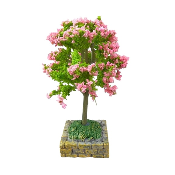 Dollhouse Artificial Trees Set, Miniature Artificial Bonsai Tree for Desk Décor - Lifelike Fake Plants for Indoor Zen Spaces & Office Tabletops | Mini Artificial Tree Plant Model