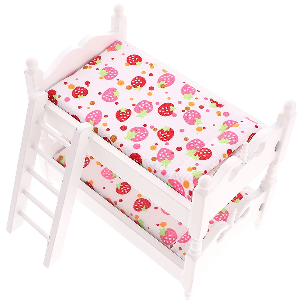 Dollhouse Bunk Bed Ornament Wooden Dollhouse Miniature Furniture Wooden  Bunk Beds Dollhouse Furniture Doll Bunk Bed - Walmart.com, image size:1002x1002