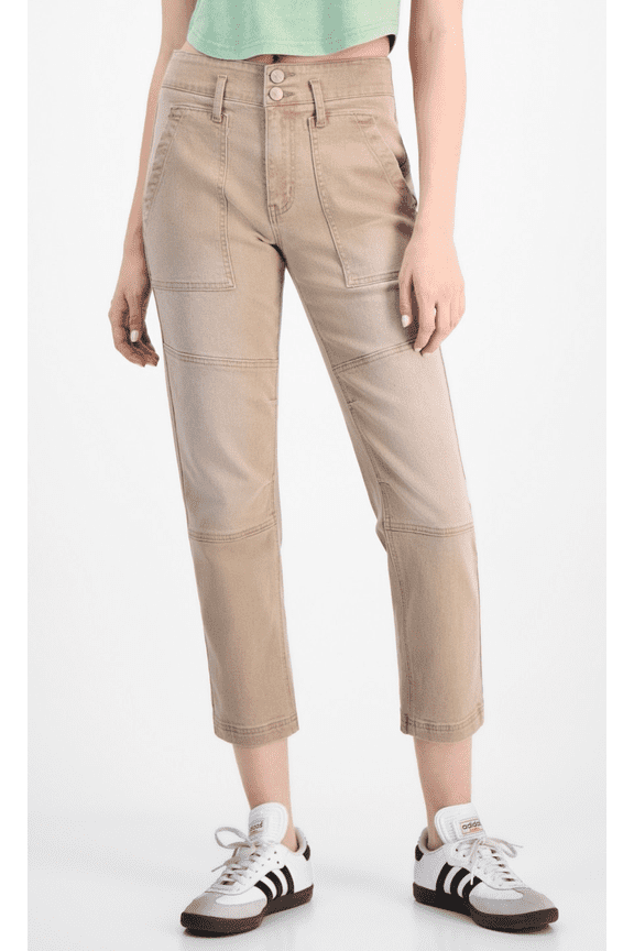 DUSTY TAUPE Juniors' High-Rise Straight-Leg Jeans, US 5