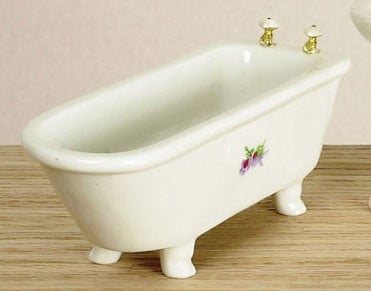 Dollhouse Decal White Tub