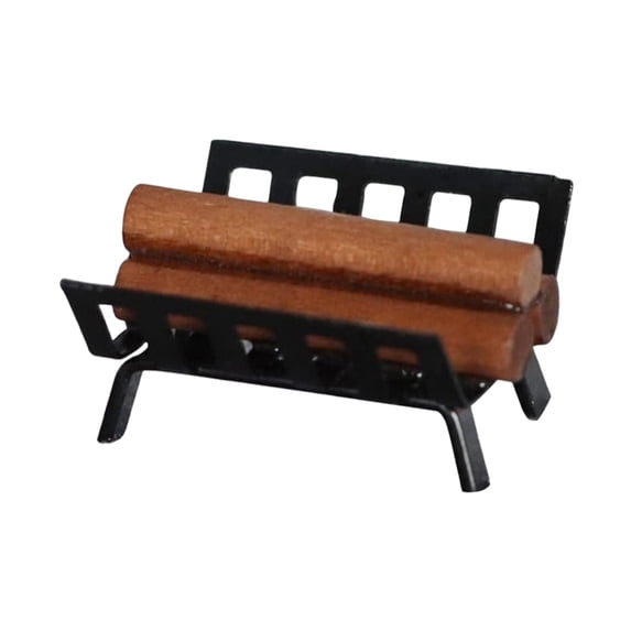 Dollhouse Decoration Accessories,1:12 Scale Miniature Wooden Fireplace Scene Model - Dollhouse Accessory for Kids Toys DIY Craft Display Decoration