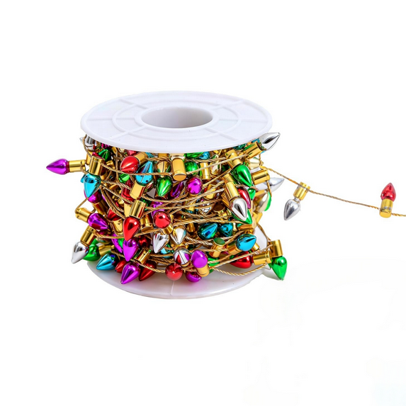 Dollhouse Fake Lights String, 16.4ft Miniatures Dollhouse Christmas Decorations for Doll House Miniature Furniture Crafts Accessories Christmas Holiday Party Decor(Gold)