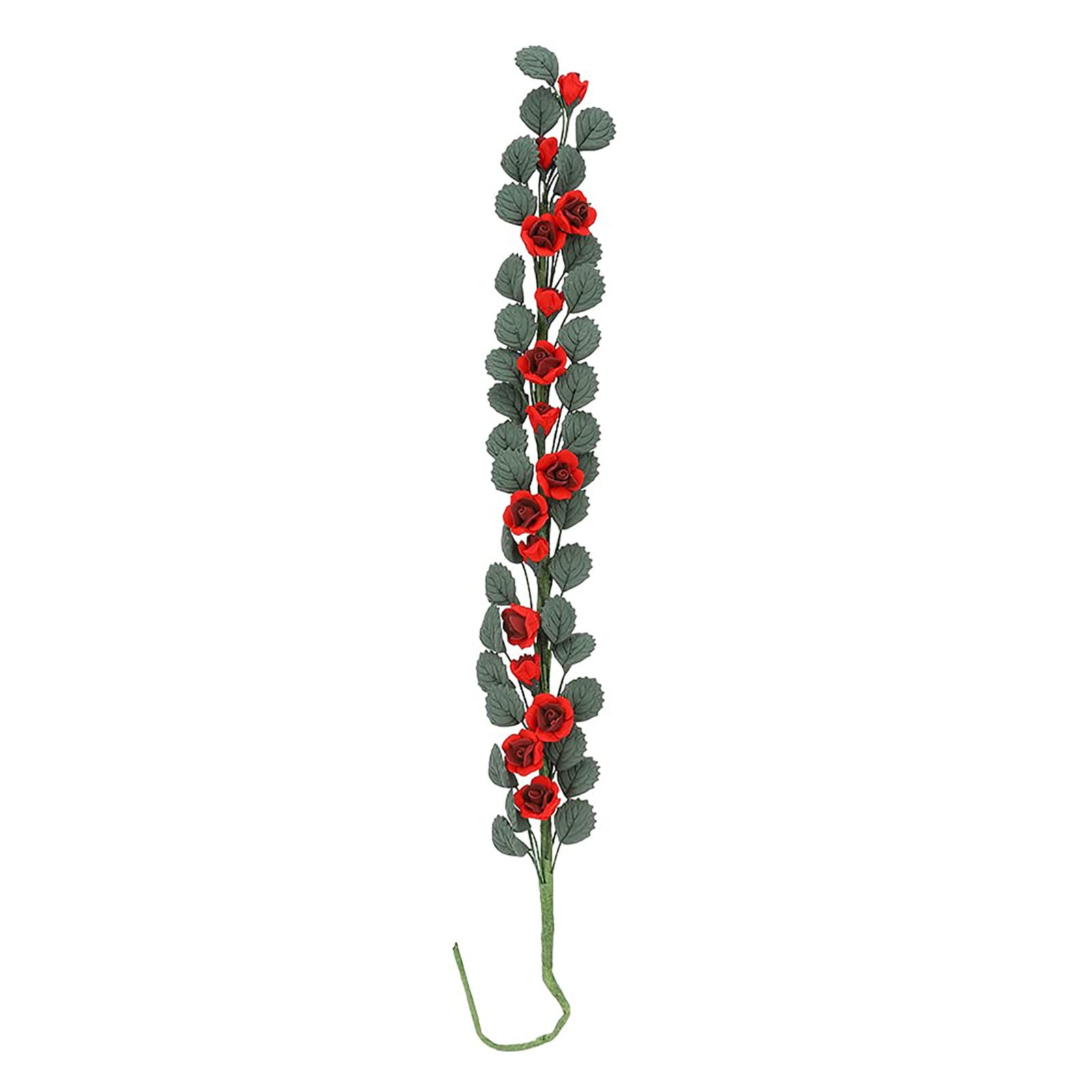 Dollhouse Flower Garland - Pink Rose Vine Hanging Plant For 1/12 Scale Miniature Swing & Garden Decor - View #5