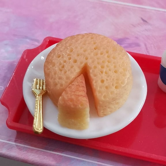 Dollhouse Food Play Miniature Cheesecake Decor Model Toy DIY Craft Prop Gift