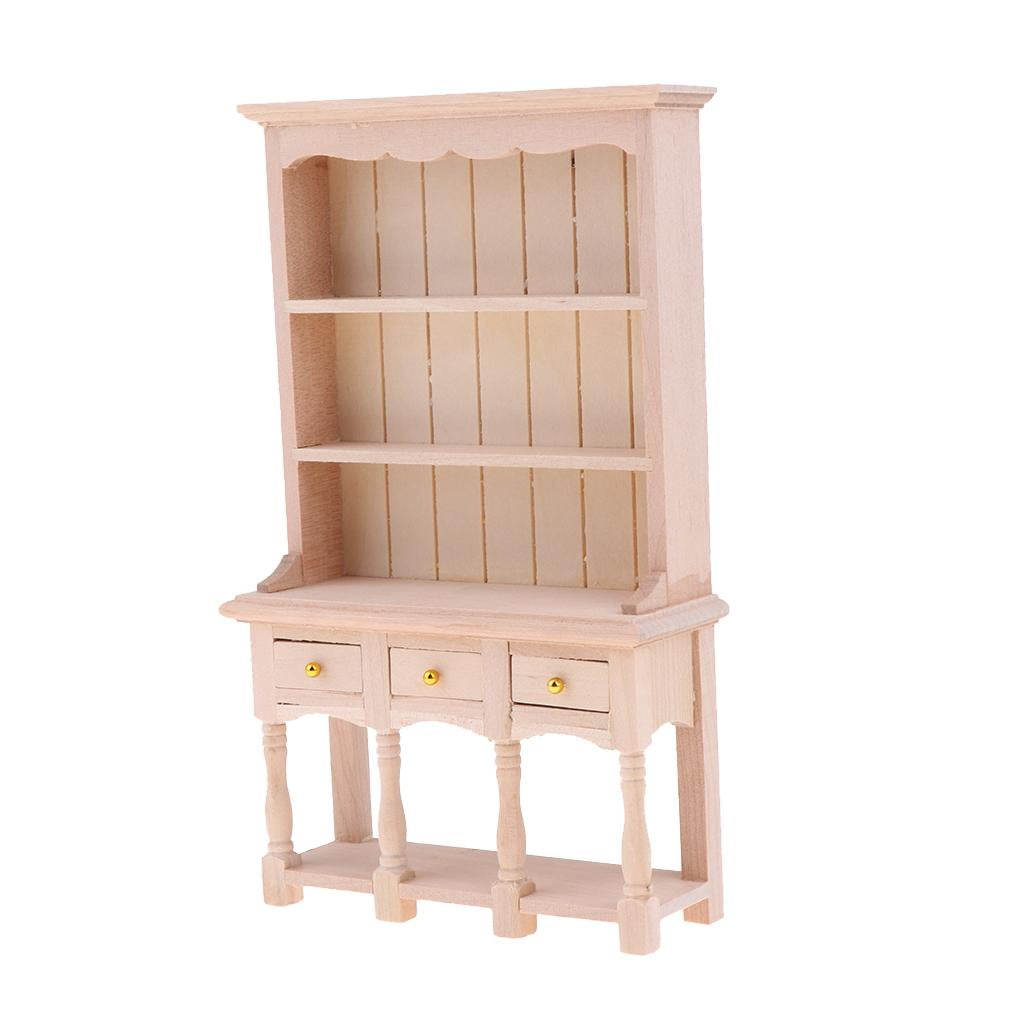 Dollhouse Furniture Display Shelf, Wooden Bookshelf 112 Scale Display