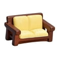 thumbnail image 1 of Dollhouse Furniture Miniature Furniture Model for Living Room Kitchen Study Brown Small Sofa, 1 of 7