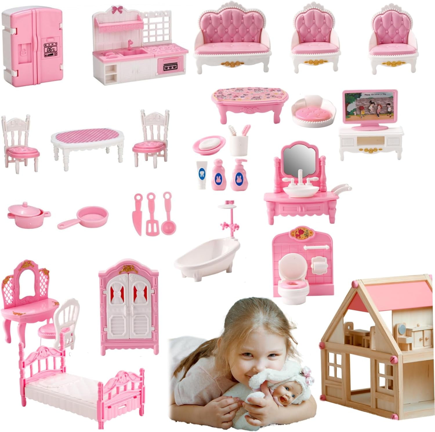 Living Room Barbie Doll House Furniture Kits Barbie Doll House Buy
