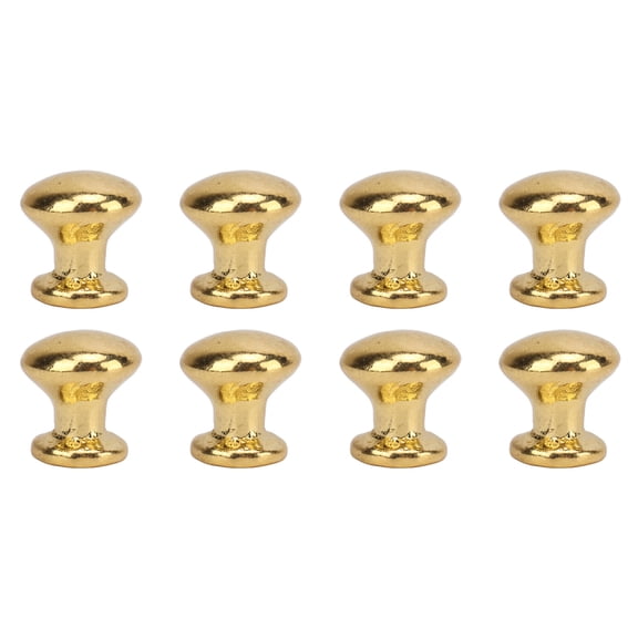 Dollhouse Hardware, 8 Round Head Metal Knobs, 0.5cm Height, Simple Style