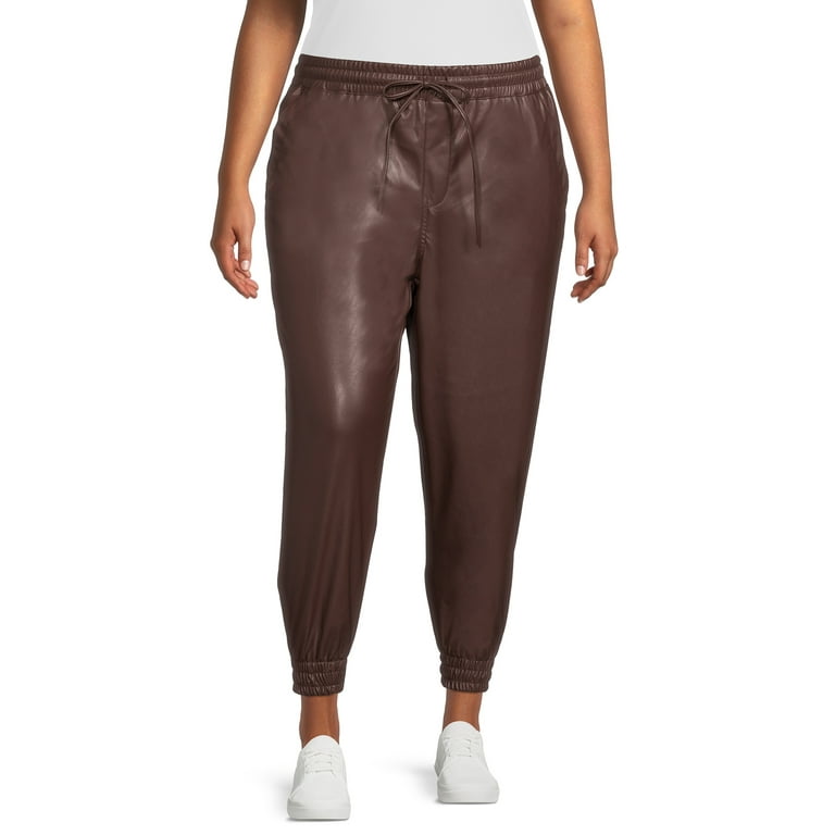 Dollhouse Junior s Plus Vegan Leather Jogger Pants Walmart