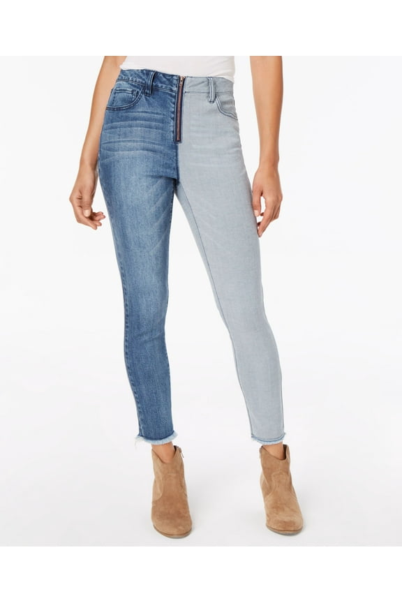 Juniors Two Tone Ankle Skinny Jeans Two Tone 1