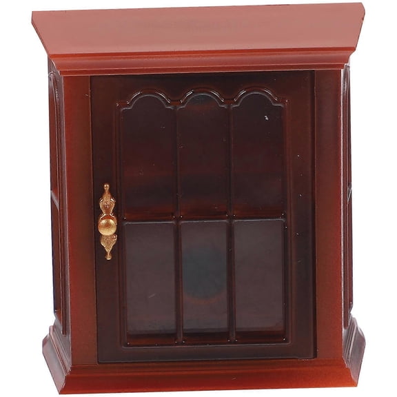 Dollhouse Kitchen Cabinets Miniature Cupboard Retro Style Mini House Decor Tiny Cabinet Model Realistic Shape 1Set