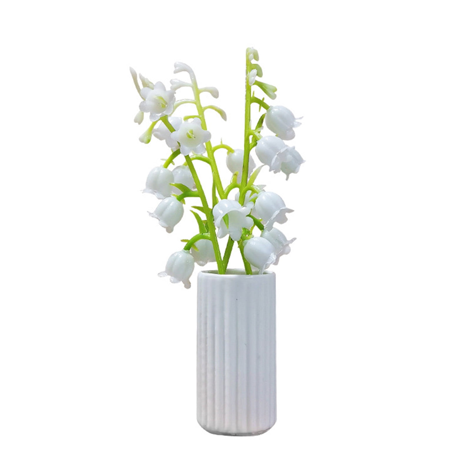 Dollhouse Mini Lily of The Valley Potted Plant - Realistic Miniature ...