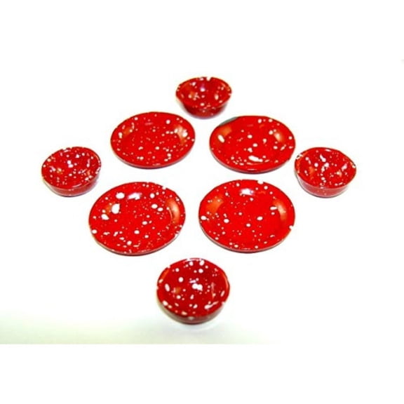 Dollhouse Miniature 1:12 Scale 8 Pc Redware Dish SET #Im65305