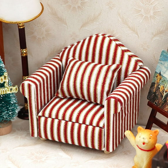 Dollhouse Miniature 1:12 Scale Vintage Single Sofa Pillow Victoria Furniture NEW