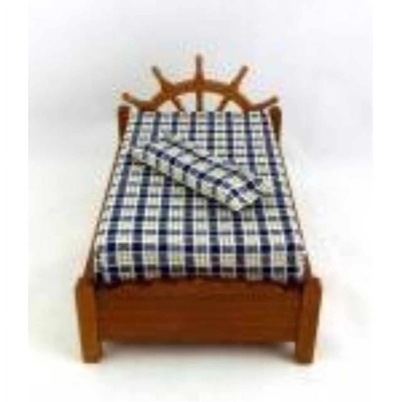 Dollhouse Miniature 112 Scale Walnut Captains BED M1909