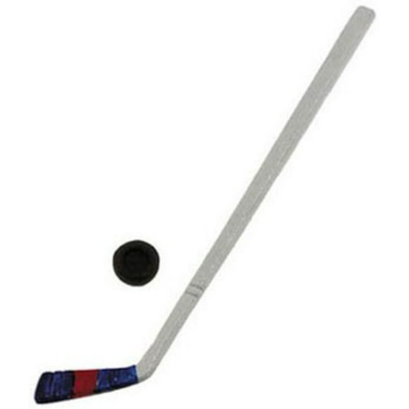 Dollhouse Hockey Stick, Red/White/Blue W/ Puck
