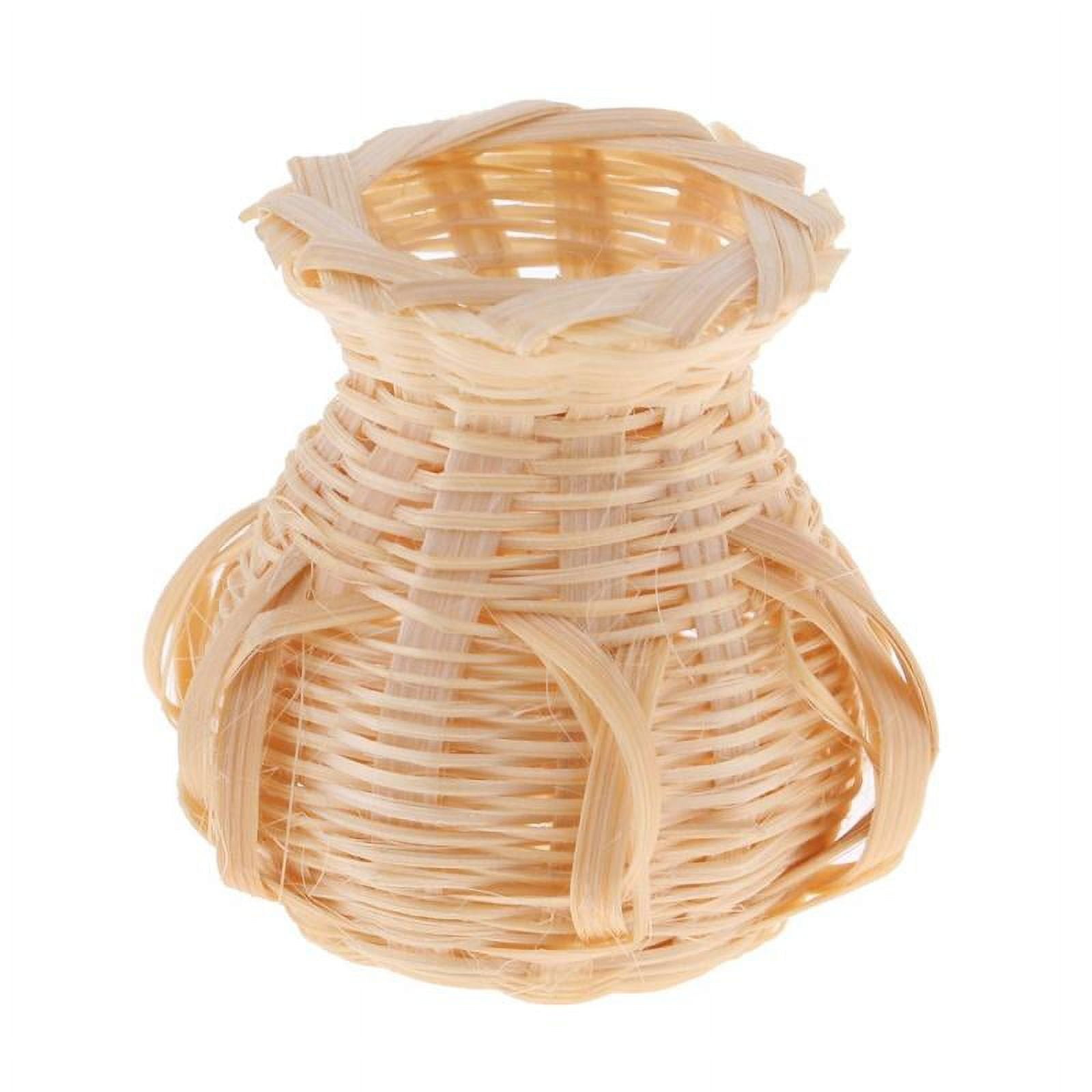 Dollhouse Miniature Basket Miniature Wicker Basket Model For Fairy