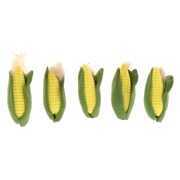 Dollhouse Miniature Corn Vegetable Food Accessories 1/12 Scale 5pcs