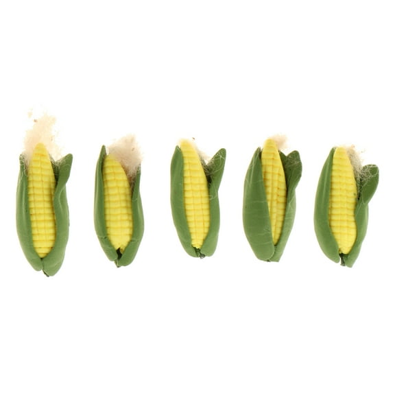 Dollhouse Miniature Corn Vegetable Food Accessories 1/12 Scale 5pcs