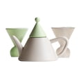 thumbnail image 1 of Dollhouse Miniature Teapot Set Doll House Decoration Food Ornament Metal Tea Set 1/12 Mini Tableware for Diorama Photo Props Kitchen Decor Green Large, 1 of 8