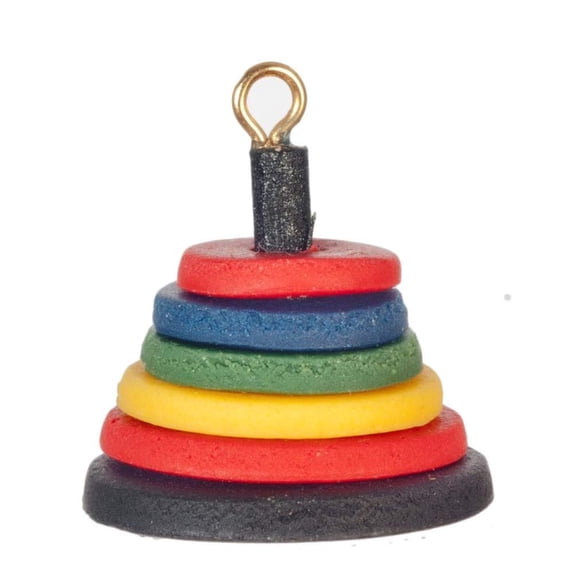 Dollhouse Miniature Wooden Toy Rings