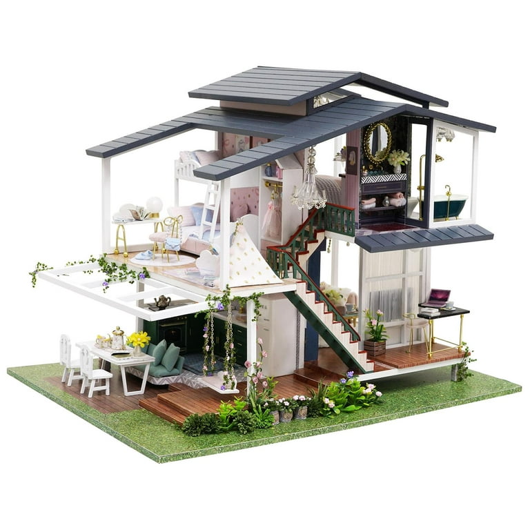 Diy Handmade Wooden Dollhouse Miniature House