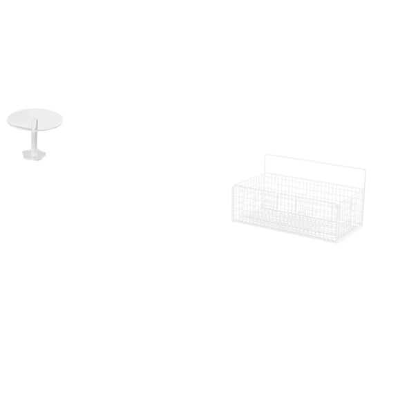 Dollhouse Round Desk Wire Storage Basket Floating Shelf Iron Material for Kids Playhouse Decorations