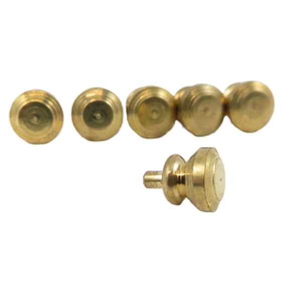 Dollhouse Set 6 Round Brass Door Knobs Builders DIY Fittings Spare Part 1:12
