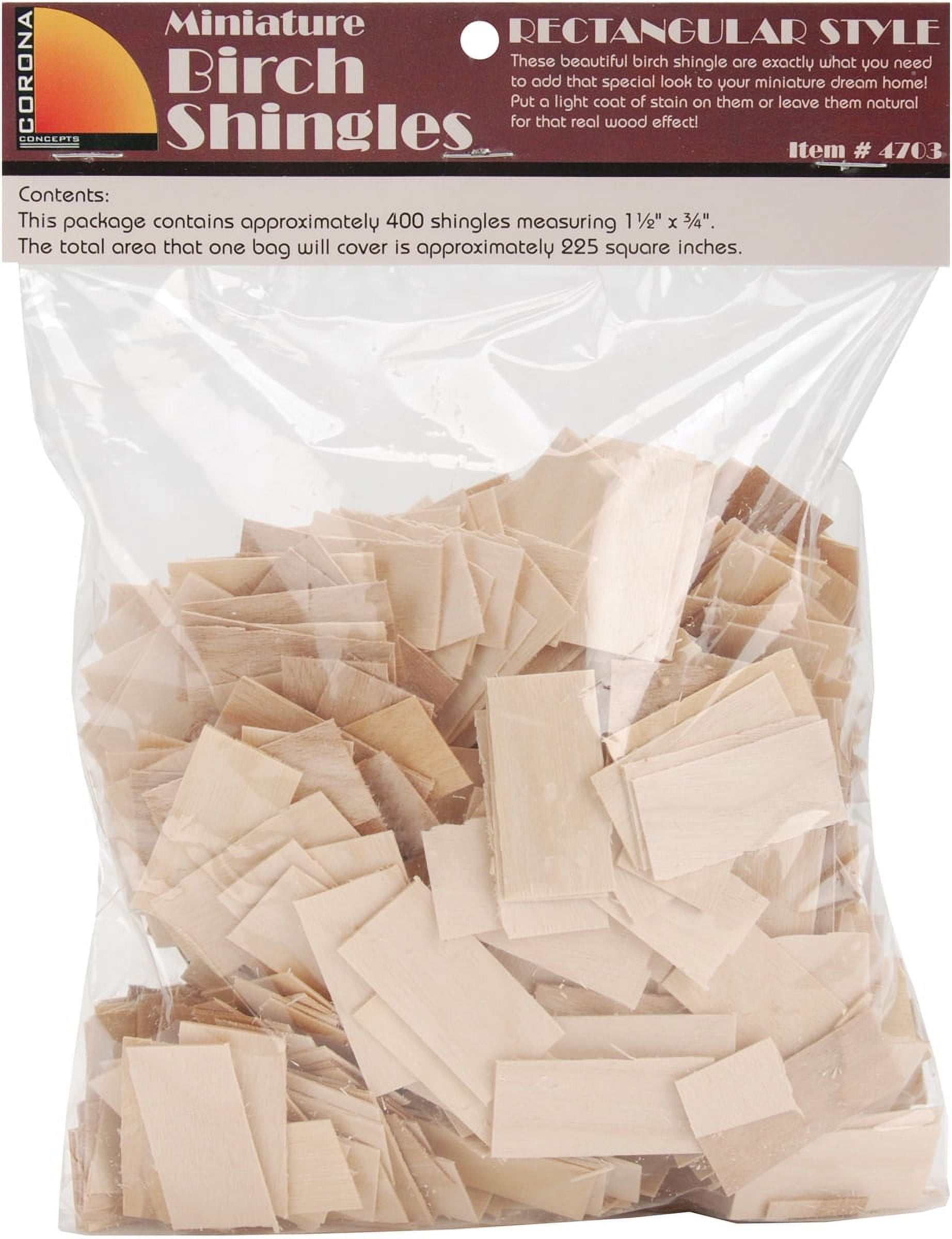 Dollhouse Shingles 1.5"X.75" 400/PkgRectangular