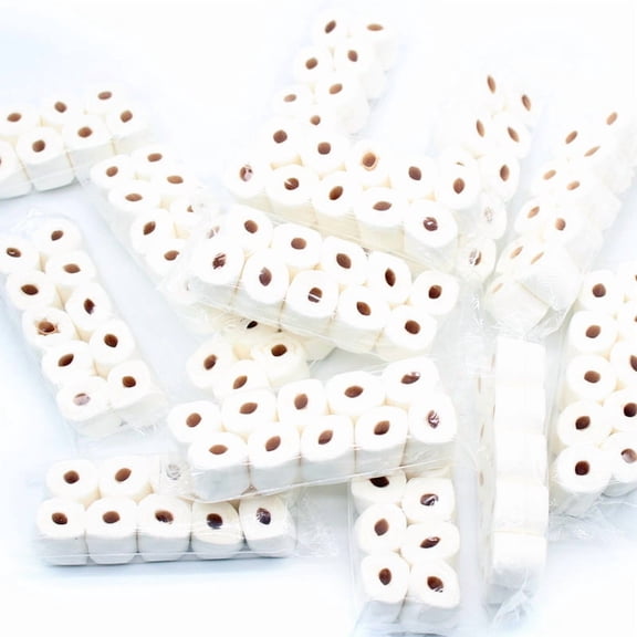 Dollhouse Simulation Tissue Roll Toilet Paper Dollhouse Furniture Accessories for Miniature Dinning Room White 80x30x15mm