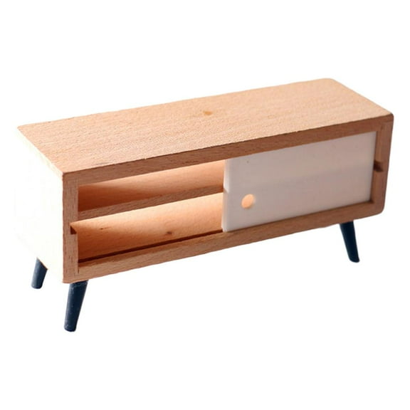 Dollhouse TV / Television Stand Model, 1//6 Miniature Living Room Furniture TV Cabinet