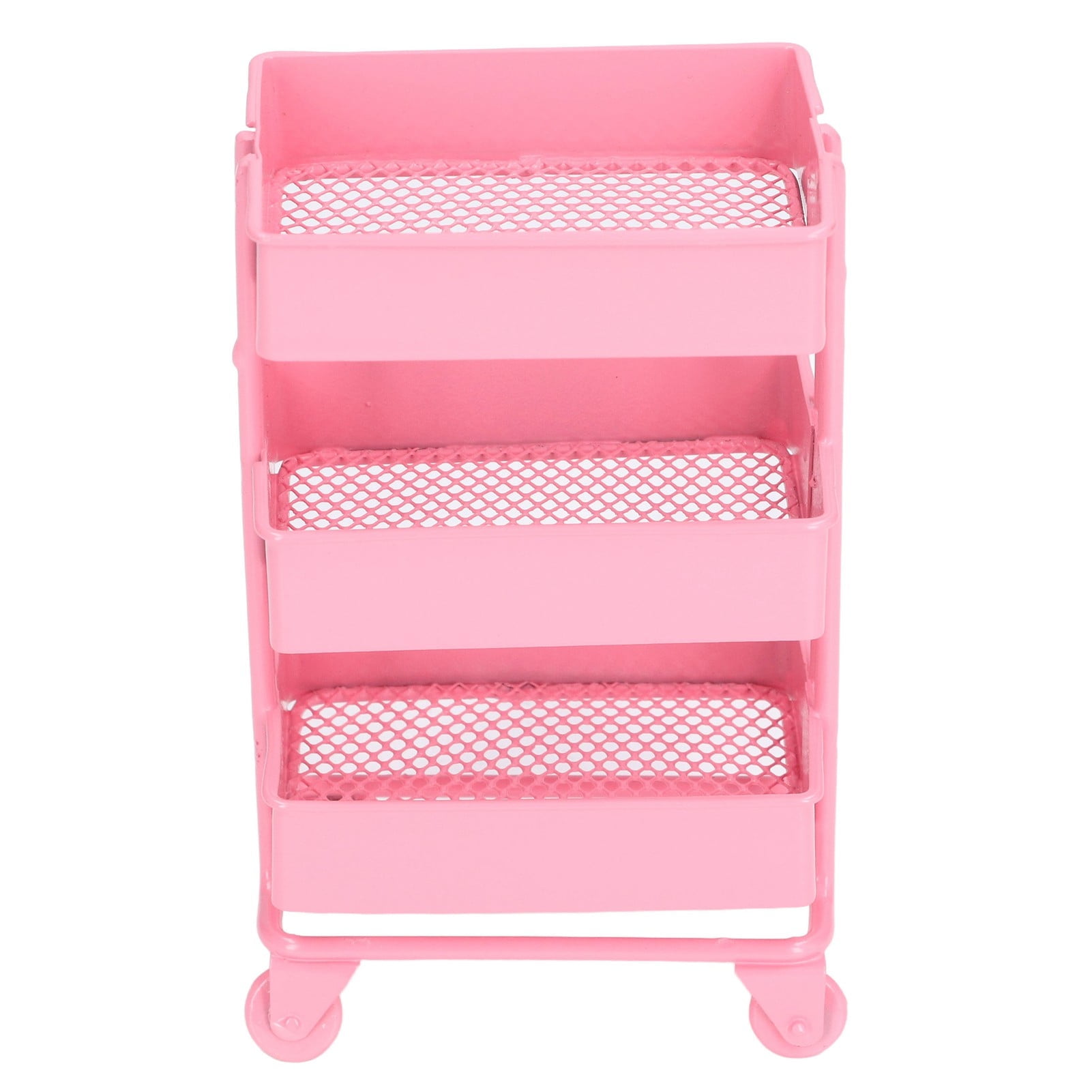 Dollhouse Trolley Rack, Movable Metal Mini Dollhouse 3 Tier Storage ...
