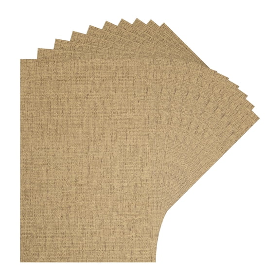 Dollhouse Wallpaper and Flooring 12 Inch x 8 Inch Fabric Pattern Coffee for Dollhouse Sand Table Model 10 Pcs