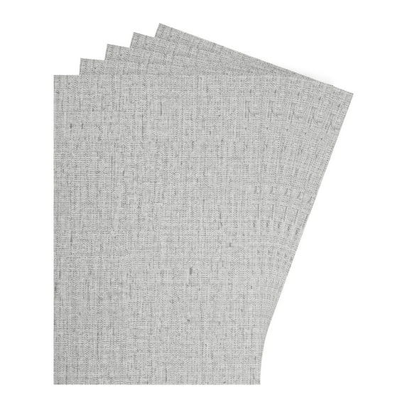 Dollhouse Wallpaper and Flooring 12 Inch x 8 Inch Fabric Pattern Light Gray for Dollhouse Sand Table Model 5 Pcs