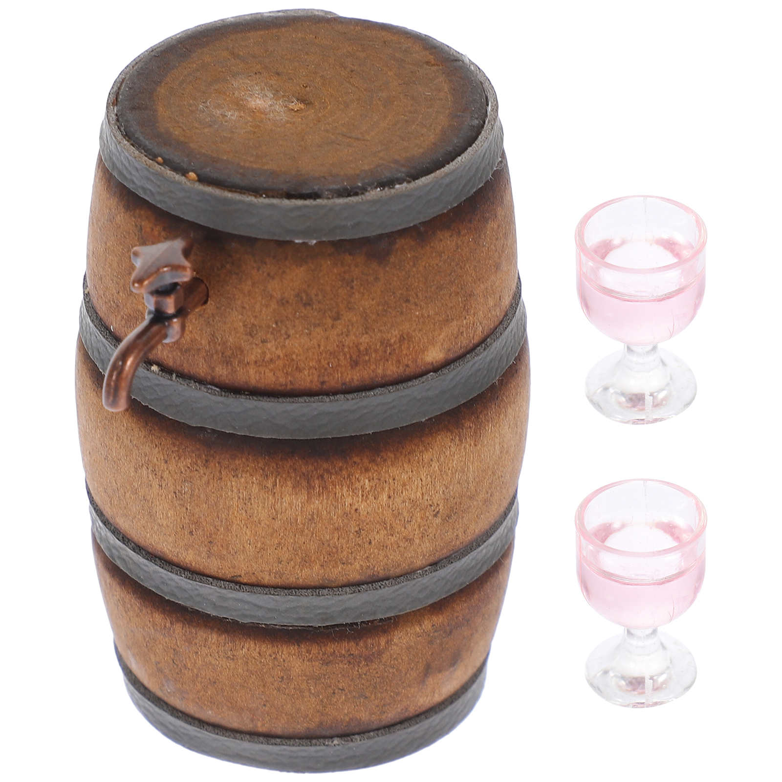 Dollhouse Wine Barrel Cellar Vintage Desktop Decoration Miniature Beer