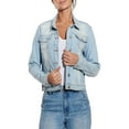 thumbnail image 1 of Dollhouse Women's Juniors Basic Denim Jacket, 1 of 4