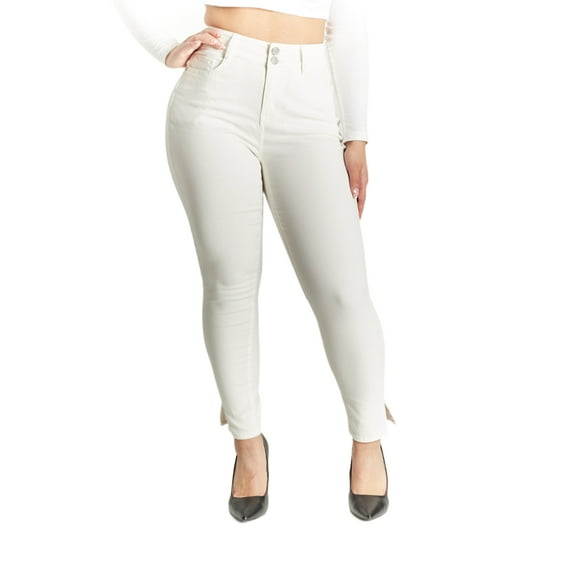 Dollhouse High Rise Double Button Crop Split Jeans (Women's)