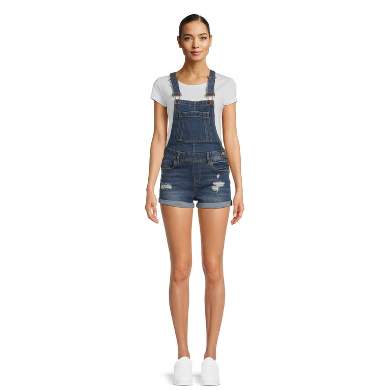Denim overall shorts for juniors deals