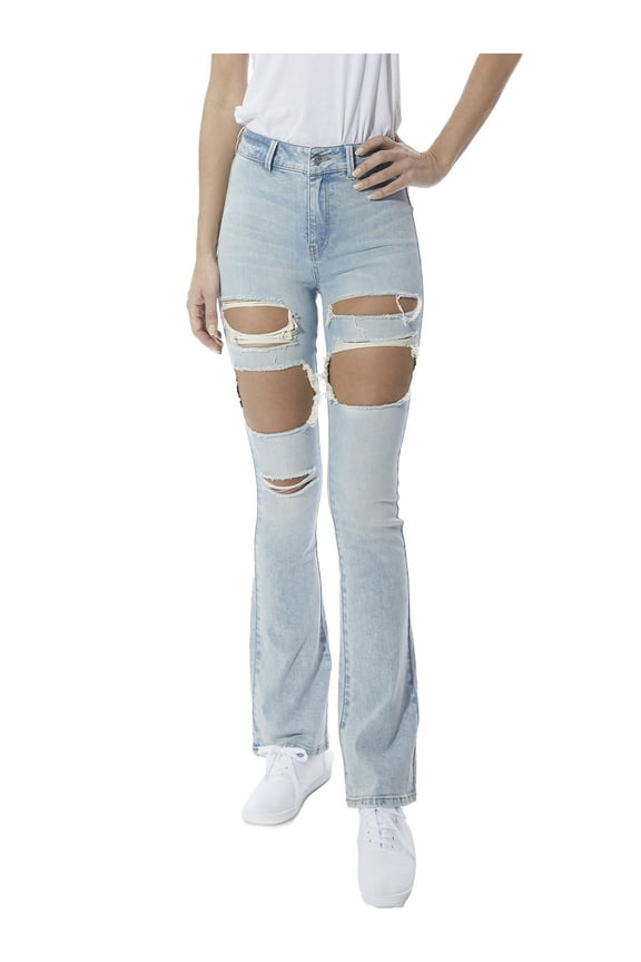 Women's Junior Light Wash Flare Jean