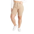 thumbnail image 1 of Dollhouse Women's Juniors Frayed Hem Bermuda Short, 1 of 3