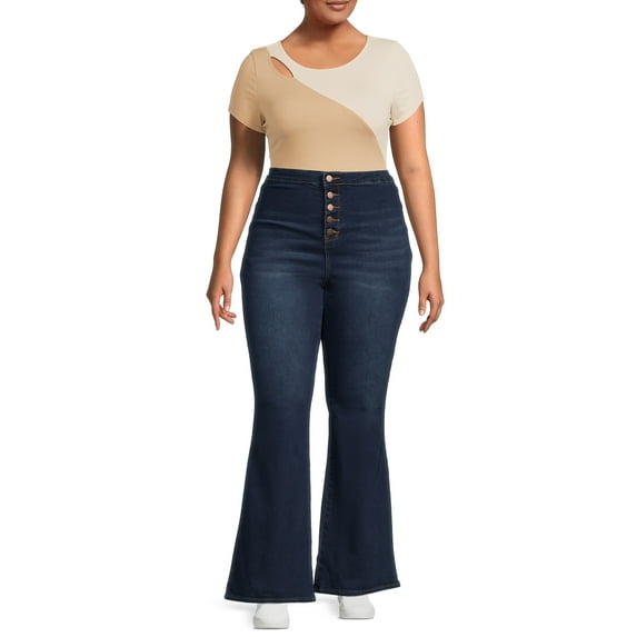 Dollhouse Womens Junior Plus Curvy Flare