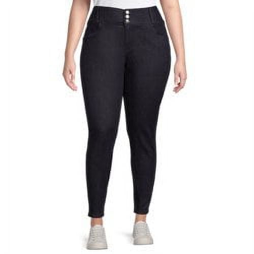 Dollhouse Womens Junior Plus Dark Blue Skinny