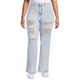 thumbnail image 1 of Dollhouse Womens Junior Plus Destructed Flare, 1 of 5
